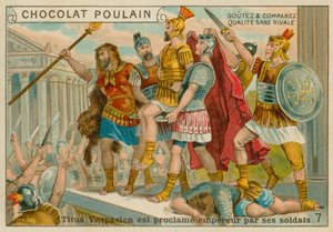 Titus julistettiin keisariksi, Chocolat Poulain -kauppakortti