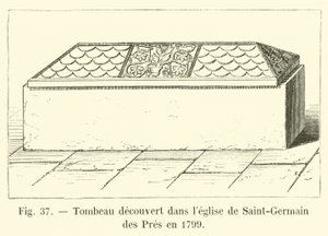 Hauta löydettiin Saint-Germain des Presin kirkosta vuonna 1799 tekijältä French School