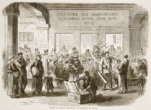 Pantissa olevat työkalut palautettiin työläisille Pariisiin, kuva Cassellsista Ranskan ja Saksan välisen sodan historia, 1870-1871 tekijältä French School