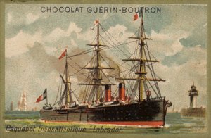 Transatlanttinen laiva Labrador (chromolitho) tekijältä French School