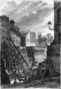 Pariisin muunnokset toisen imperiumin aikana, Haussmannian Paris: näkymä rue Rollinille sen tapaamisessa rue Mongen kanssa tekijältä French School