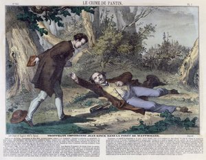 Troppmann myrkyttää Jean Kinckin Wattwillerin metsässä, 1869 tekijältä French School