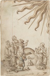 Käännä vartalosi palvellessasi [fol. 37 verso], n.1512-1515 (tussipiirros). tekijältä French School