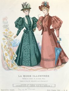Kaksi naista, La Mode Illustrée, 1895 tekijältä French School