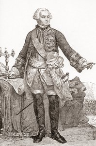 Ulrich Frédéric Woldemar, Comte de Lowendal, 17001755. Saksalaissyntyinen ranskalainen sotilas ja valtiomiehiä. Les Heures Libres, julkaistu 1908. tekijältä French School