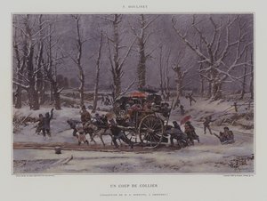 Un Coup de Collier (A Push) (väri litho) tekijältä French School