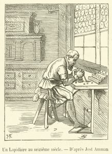 Lapidary 1500-luvulla (kaiverrus) tekijältä French School