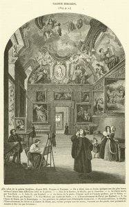 Salonki Borghese-galleriassa (kaiverrus) tekijältä French School