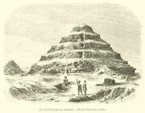 Yksi Sakkaran pyramideista (kaiverrus) tekijältä French School