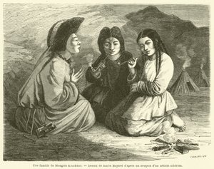 Khalkha-mongolien perhe (kaiverrus) tekijältä French School