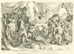 Une scene du poeme des Niebelungen (kaiverrus) tekijältä French School