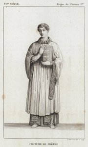 VI vuosisata, Reign of Clotaire I, Papin puku (kaiverrus) tekijältä French School