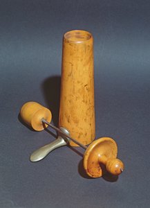 Joseph-Claude-Anthelme Recamierin (1774-1852) käyttämä emättimen tähystin (puu ja metalli)