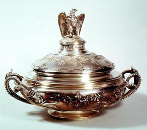 Kasvisruoka, palvelu Napoleon III, 1855 (hopeakullattu) tekijältä French School