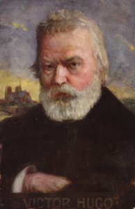 Victor Hugo (1802-1885), ranskalainen runoilija, romaanikirjailija ja näytelmäkirjailija (värilitro). tekijältä French School