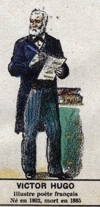 Victor Hugo (1802-1885), ranskalainen kirjailija. Teoksessa ”” Galeriede Ranskan kuninkaat ja kuningattaret ja maineikkaat hahmot vuosina 1643–1895”” Kuva epinalista. tekijältä French School