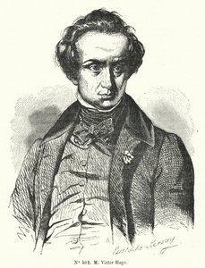 Victor Hugo, ranskalainen kirjailija ja näytelmäkirjailija (kaiverrus) tekijältä French School