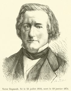 Victor Regnault, syntynyt 21. heinäkuuta 1810, kuollut 19. tammikuuta 1878 tekijältä French School