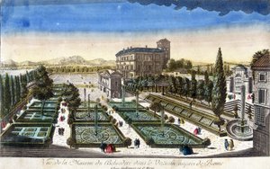 Näkymä Belvederen talosta Vatikaanissa, Roomassa. tekijältä French School