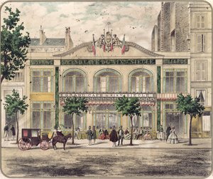 Näkymä Grand Cafe du XIXeme Sieclelle, Pariisi, 1857 tekijältä French School