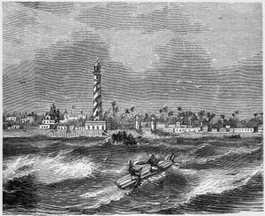 Näkymä Pondicherryn kaupunkiin (Puducherry), Intia tekijältä French School