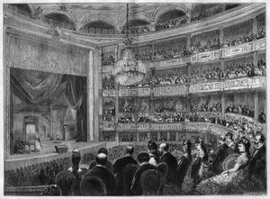 Näkymä Odeonin teatterisalille, hiljattain kunnostettu. Pariisi tekijältä French School