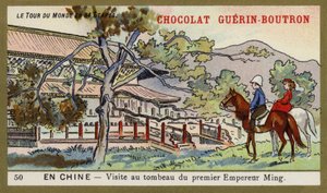 Vierailu ensimmäisen Ming-keisarin haudalle Kiinassa (chromolitho) tekijältä French School