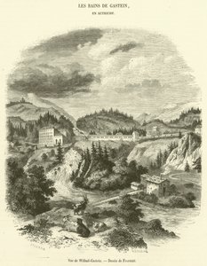 Näkymä Wilbad-Gasteiniin (kaiverrus) tekijältä French School