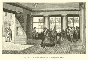 Sisäkuva ruumishuoneesta vuodelta 1855