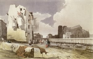 Washerwomen at Lavoirs at Quai Montebello, noin 1840 tekijältä French School