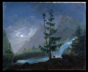 Moonlightin vesiputous lähellä Pont dEspagnea, n. 1833