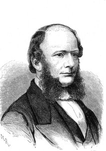 Werner Von SIEMENS (1816-1892), saksalainen keksijä ja teollisuusmies (sähkölennätin). Kaiverrus 1868 tekijältä French School
