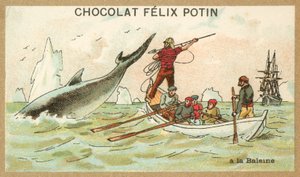 Valaanpyynti (chromolitho) tekijältä French School