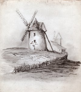 Tuulimyllyt. (piirustus tekijältä French School