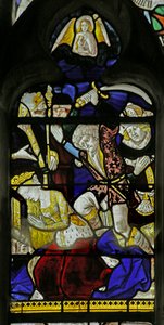 Pyhän Katariinan teloitusta kuvaava ikkuna, 1460-1470. tekijältä French School