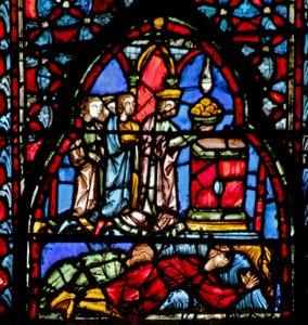 Window w4 Jerichos-saalis, joka uhrattiin Jumalalle Josh VI:lle 24 tekijältä French School
