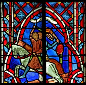 Window w5 Succothin virkamiesten rangaistus. Tuomarit VIII 1-17 tekijältä French School