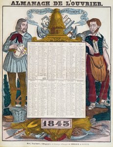 Työläisten kalenteri vuodelle 1843 tekijältä French School