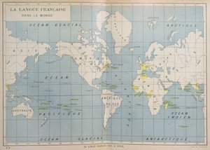 Ranskankielisten maiden maailmankartta, 1900-luvun alku