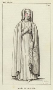 XIII Century, Agnes de la Queue (värillinen kaiverrus) tekijältä French School