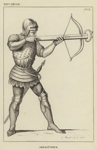 XIV vuosisata, Crossbowman (kaiverrus) tekijältä French School