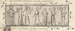 Yates Thompson 21, f. 165, Seven Deadly Sins, n.1380 (vellum) tekijältä French School