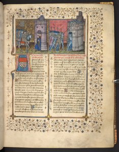 f. 73: Brestin piiritys, "Ranskan ja Englannin kronikat", kirjoittanut Jean Froissart (vellum) tekijältä French School