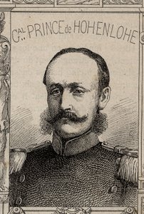 saksalaisen kenraalin Clovis de Hohenlohe-Schillingsfurstin muotokuva - 1870-71 (kaiverrus) tekijältä French School