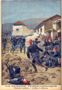 Kreikan ja Turkin sota 1897 (kolmenkymmenen päivän sota) - yksi ensimmäisistä taisteluista Thessaliassa tekijältä French School