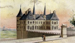 näkymä Randanin linnalle (Puy de dome) tekijältä French School