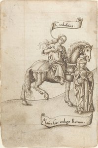 Uskollisuus valmistautuu hoitamaan toivon äitiä [fol. 18 versio] tekijältä French early 16th Century