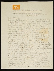 Frida Kahlon englanninkielinen kirje Julien Levylle, 20. huhtikuuta 1944 (tussi ja muste paperille). tekijältä Frida Kahlo