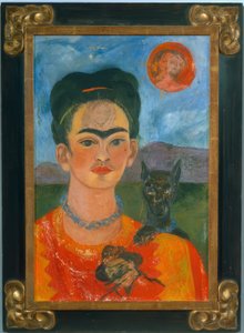 Omakuva, jossa Diegon muotokuva on rinnallani... tekijältä Frida Kahlo