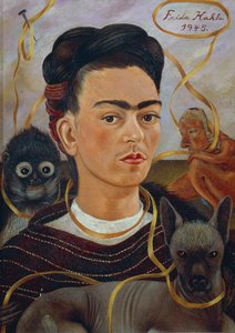Omakuva Changuiton kanssa tekijältä Frida Kahlo